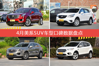 4月美系SUV车型口碑数据盘点