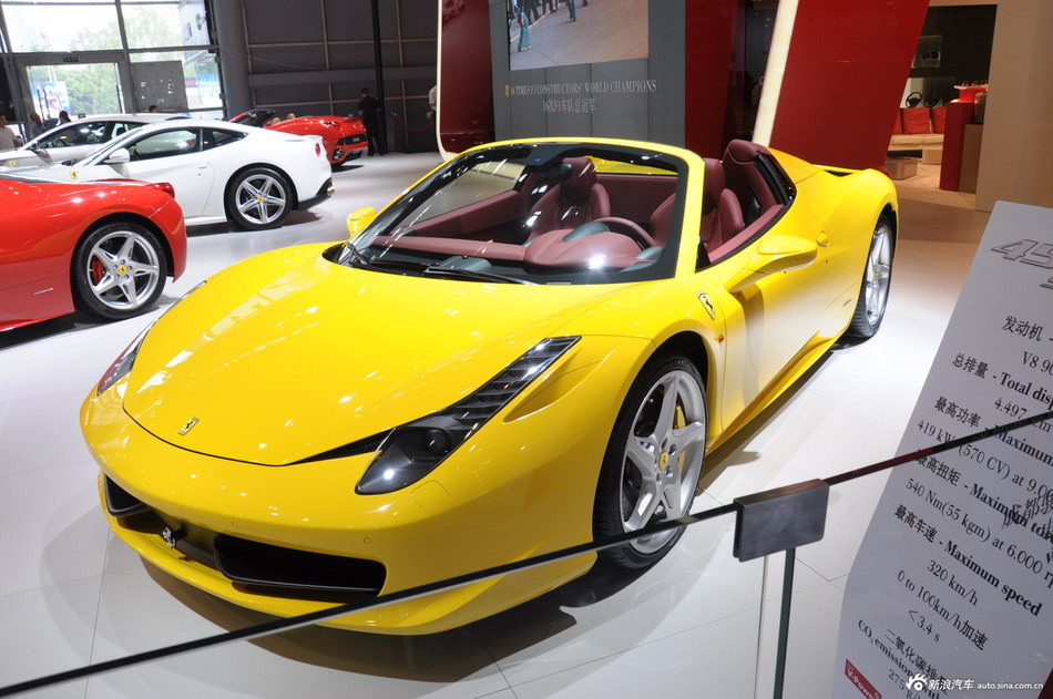 2013成都车展豪车实拍:法拉利458 spider