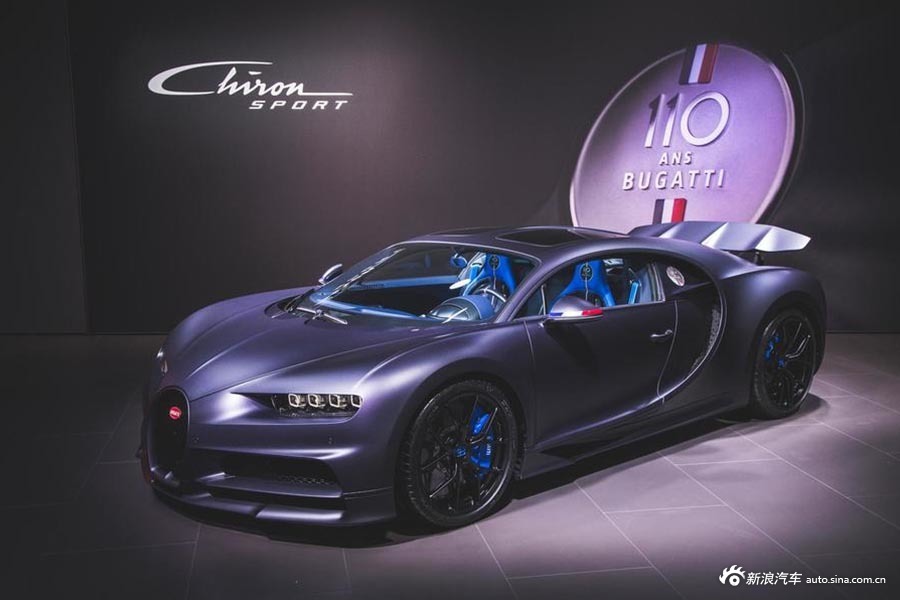 日內瓦車展:實拍布加迪chiron sport 110週年版